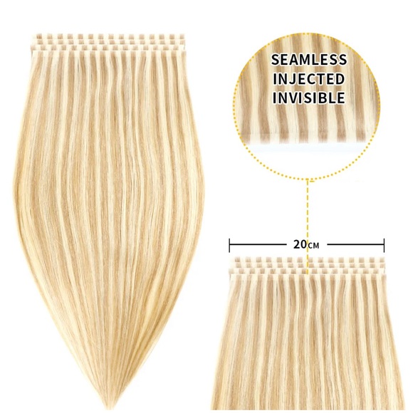 Blonde Hair Extensions with Natural Gradient. NEVER WORN. 14 inches - Picture 5 of 7